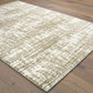 HomeRoots 2' x 3' Ivory and Gray Abstract Strokes Scatter Rug