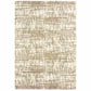 HomeRoots 2' x 3' Ivory and Gray Abstract Strokes Scatter Rug