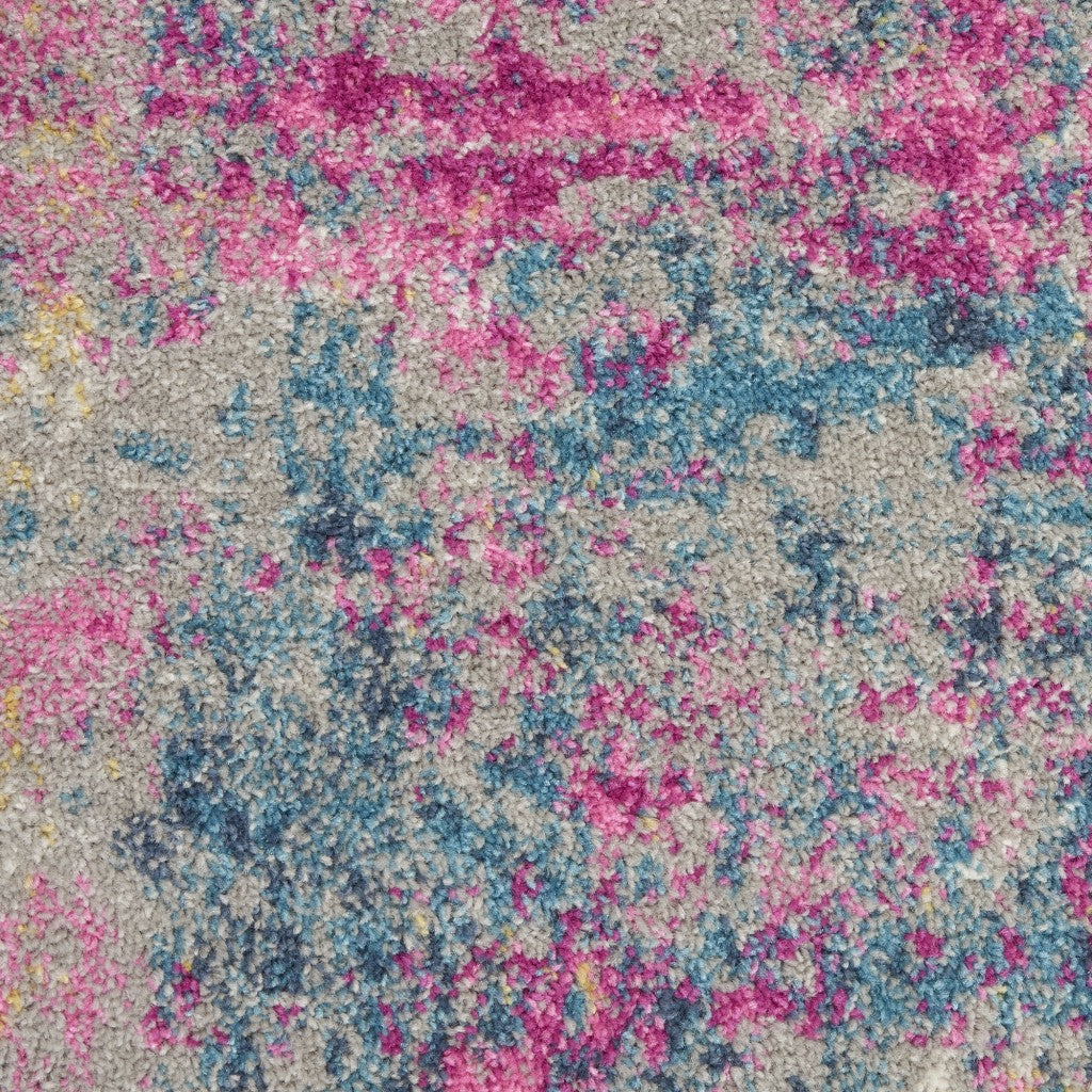 HomeRoots 2' x 3' Ivory and Multi Abstract Scatter Rug