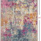 HomeRoots 2' x 3' Ivory and Multi Abstract Scatter Rug