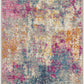 HomeRoots 2' x 3' Ivory and Multi Abstract Scatter Rug