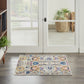 HomeRoots 2' x 3' Ivory and Multicolor Floral Buds Scatter Rug