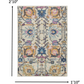 HomeRoots 2' x 3' Ivory and Multicolor Floral Buds Scatter Rug