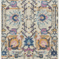 HomeRoots 2' x 3' Ivory and Multicolor Floral Buds Scatter Rug