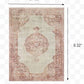 HomeRoots 2' x 3' Ivory and Pink Medallion Scatter Rug
