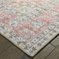 HomeRoots 2' x 3' Ivory and Pink Oriental Scatter Rug