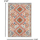HomeRoots 2' x 3' Ivory and Red Diamonds Scatter Rug