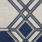 HomeRoots 2' x 3' Ivory or Denim Geometric Hexagon UV Treated Accent Rug