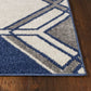 HomeRoots 2' x 3' Ivory or Denim Geometric Hexagon UV Treated Accent Rug