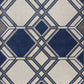 HomeRoots 2' x 3' Ivory or Denim Geometric Hexagon UV Treated Accent Rug