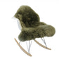 HomeRoots 2' x 3' Khaki Green New Zealand Natural Sheepskin Rug