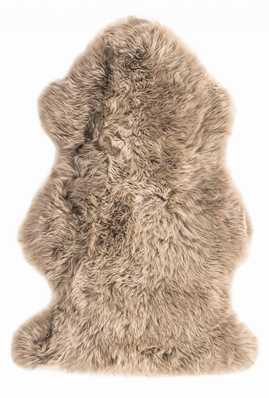 HomeRoots 2' x 3' Latte New Zealand Natural Sheepskin Rug