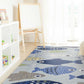 HomeRoots 2' x 3' Light Blue Hand Hooked Oversized Sea Of Fish Indoor Accent Rug