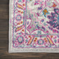 HomeRoots 2' x 3' Light Gray and Pink Medallion Scatter Rug