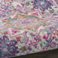 HomeRoots 2' x 3' Light Gray and Pink Medallion Scatter Rug