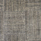 HomeRoots 2' x 3' Modern Geo Lines in Squares Washable Floor Mat