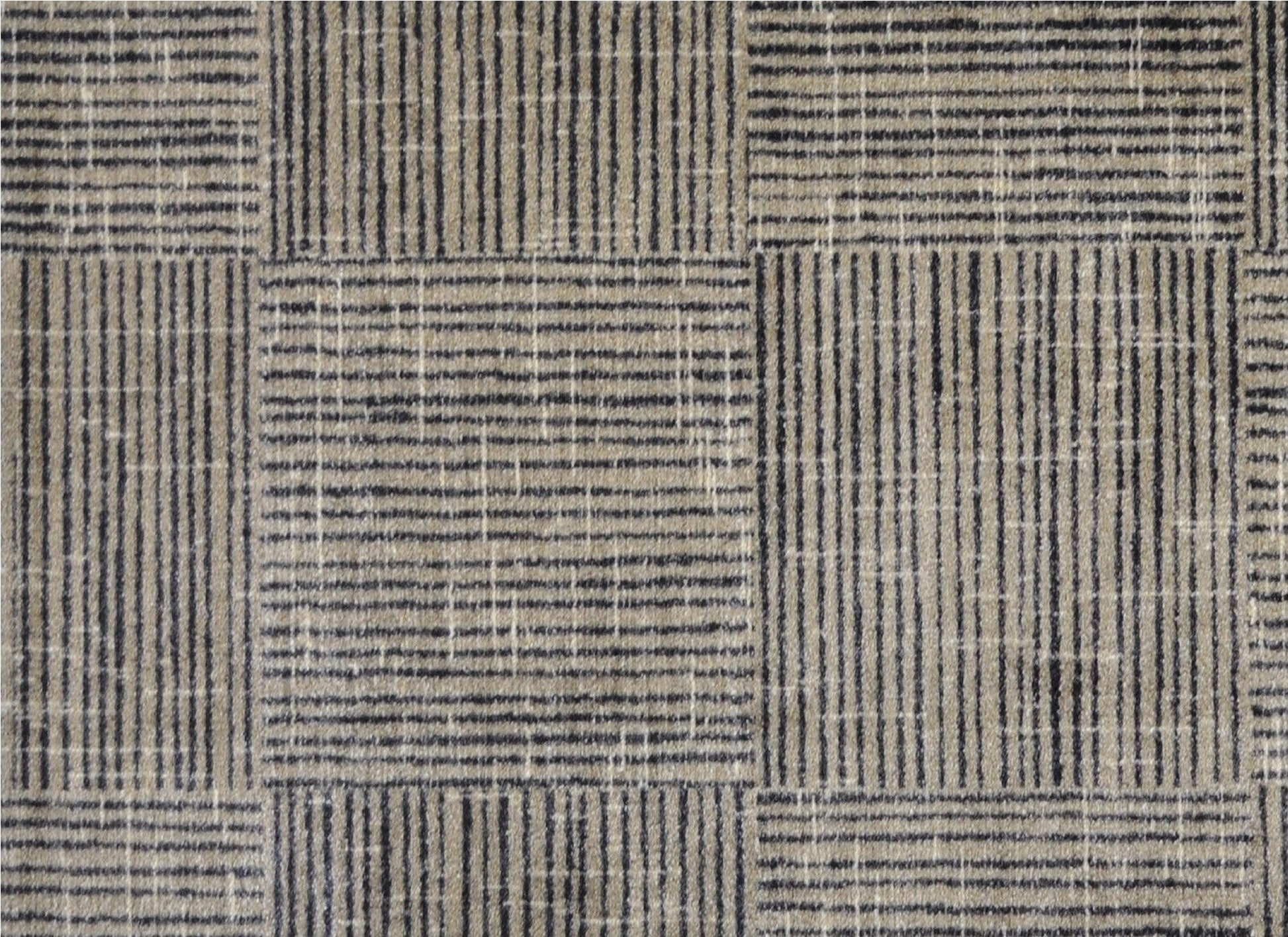 HomeRoots 2' x 3' Modern Geo Lines in Squares Washable Floor Mat