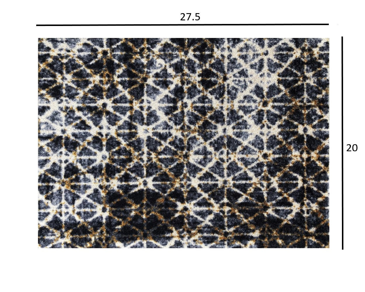 HomeRoots 2' x 3' Modern Ombre Geo Washable Floor Mat