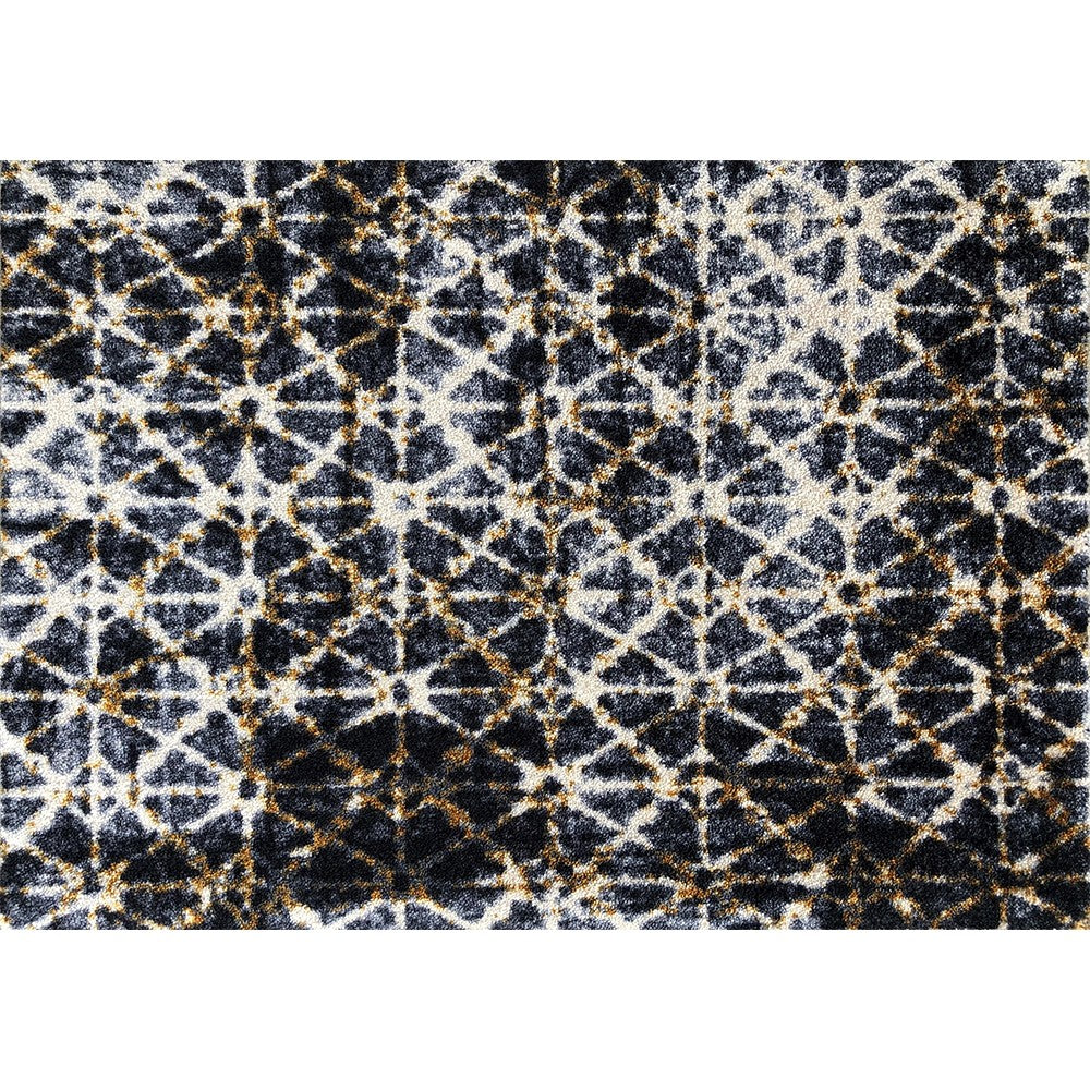 HomeRoots 2' x 3' Modern Ombre Geo Washable Floor Mat