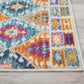 HomeRoots 2' x 3' Multicolor Ogee Pattern Scatter Rug
