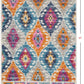 HomeRoots 2' x 3' Multicolor Ogee Pattern Scatter Rug