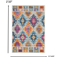 HomeRoots 2' x 3' Multicolor Ogee Pattern Scatter Rug