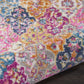 HomeRoots 2' x 3' Muted Brights Floral Diamond Scatter Rug