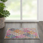 HomeRoots 2' x 3' Muted Brights Floral Diamond Scatter Rug