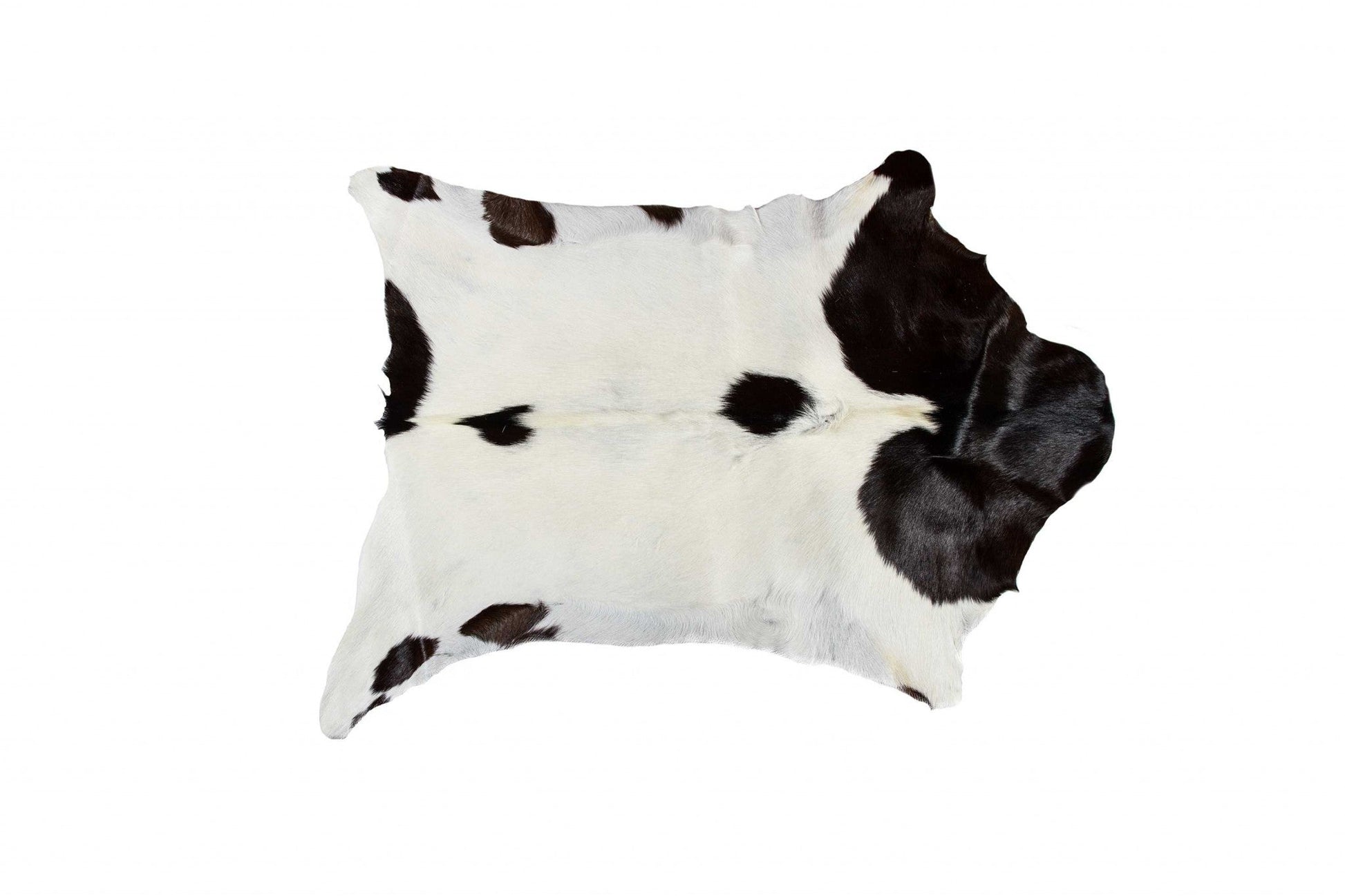 HomeRoots 2' x 3' Natural Black and White Calfskin Area Rug