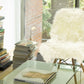 HomeRoots 2" x 3" Natural New Zealand Sheepskin Wool Area Rug in White Finish