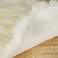 HomeRoots 2" x 3" Natural New Zealand Sheepskin Wool Area Rug in White Finish
