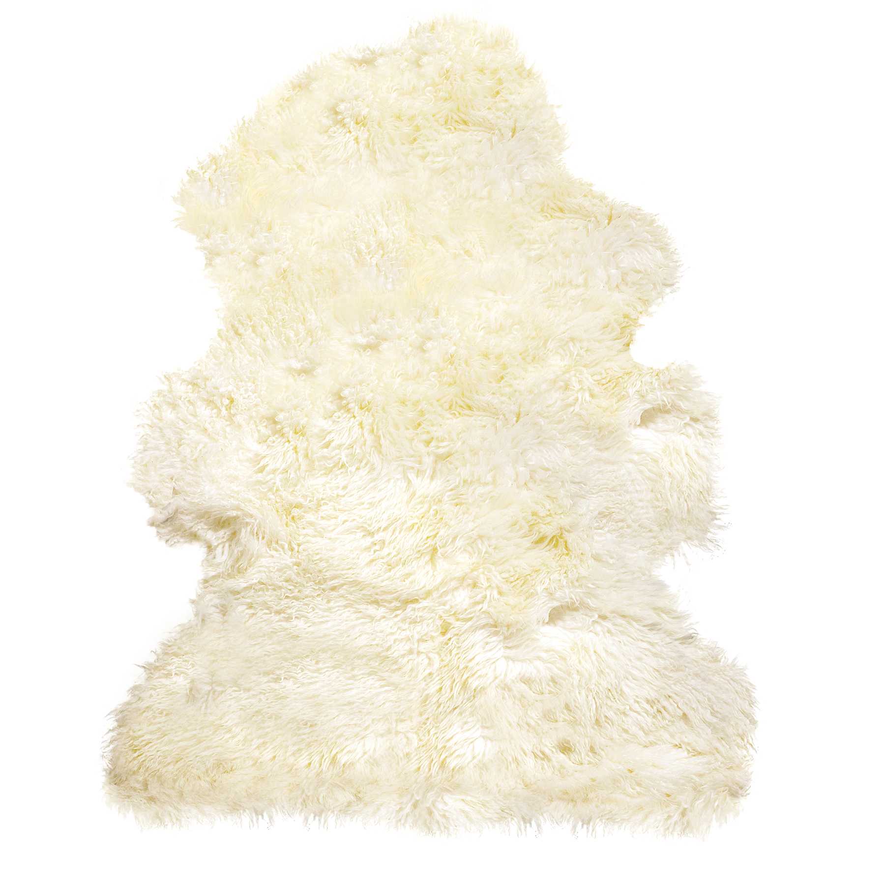HomeRoots 2" x 3" Natural New Zealand Sheepskin Wool Area Rug