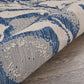 HomeRoots 2’ x 3’ Navy Abstract Indoor Outdoor Scatter Rug