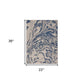 HomeRoots 2’ x 3’ Navy Abstract Indoor Outdoor Scatter Rug