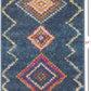 HomeRoots 2' x 3' Navy Blue Berber Pattern Scatter Rug