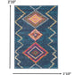HomeRoots 2' x 3' Navy Blue Berber Pattern Scatter Rug