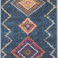 HomeRoots 2' x 3' Navy Blue Berber Pattern Scatter Rug