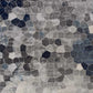 HomeRoots 2’ x 3’ Navy Blue Cobblestone Pattern Scatter Rug
