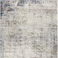 HomeRoots 2’ x 3’ Navy Blue Distressed Striations Scatter Rug
