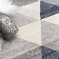 HomeRoots 2’ x 3’ Navy Blue Geometric Diamond Scatter Rug