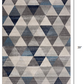 HomeRoots 2’ x 3’ Navy Blue Geometric Diamond Scatter Rug