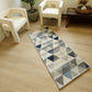 HomeRoots 2’ x 3’ Navy Blue Geometric Diamond Scatter Rug