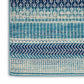 HomeRoots 2' x 3' Navy Blue Ornate Stripes Scatter Rug