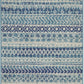 HomeRoots 2' x 3' Navy Blue Ornate Stripes Scatter Rug