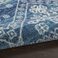 HomeRoots 2' x 3' Navy Blue and Ivory Persian Motifs Scatter Rug
