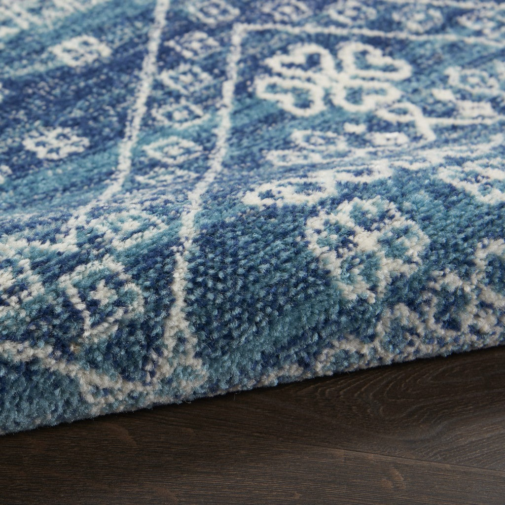 HomeRoots 2' x 3' Navy Blue and Ivory Persian Motifs Scatter Rug