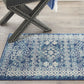 HomeRoots 2' x 3' Navy Blue and Ivory Persian Motifs Scatter Rug