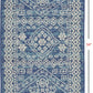 HomeRoots 2' x 3' Navy Blue and Ivory Persian Motifs Scatter Rug