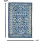 HomeRoots 2' x 3' Navy Blue and Ivory Persian Motifs Scatter Rug