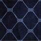 HomeRoots 2' x 3' Navy Nautical Knots Washable Floor Mat